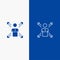 Arrows, Career, Direction, Employee, Human, Person, Ways Line and Glyph Solid icon Blue banner Line and Glyph Solid icon Blue