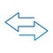 Arrows different direction guide, gradient blue line icon