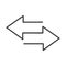 Arrows different direction guide line icon