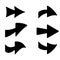 Arrows, direction indicators, movement indicator