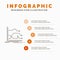 Arrows, forward, graph, market, prediction Infographics Template for Website and Presentation. Line Gray icon with Orange