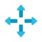 Arrows in four directions flat style icon vector design