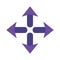 Arrows in four directions flat style icon vector design