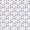 Arrows geometric seamless pattern pixelart texture.