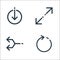 Arrows line icons. linear set. quality vector line set such as refresh, junction, expand arrows