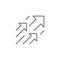 Arrows or move forward line icon