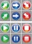 Arrows and player button Icon set.