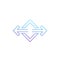 Arrows pointed in two directions vector line icon