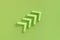 Arrows pointing up, green color. Concept of development, profit, progress. Arrow upwards show growing of the business, success of