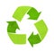Arrows recycle symbol from paper. Reuse and renewable resources. Eco-friendly concept