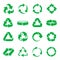 Arrows recycling icons