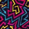 Arrows seamless pattern with grunge effect