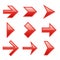 Arrows set. Arrow icons down direction up pointer sign next right left cursor black web interface navigation flat