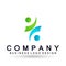 Arrows shaped two direction focused on Corporate Invest Business Logo design. Financial Investment Logotype concept icon