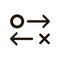 Arrows showing the direction of movement icon in trendy flat style isolated. Eps 10.