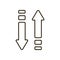 Arrows showing the direction of movement icon in trendy flat style isolated. Eps 10.