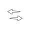 Arrows, switch line icon. Simple, modern flat vector illustration for mobile app, website or desktop app