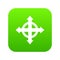 Arrows target icon digital green