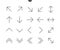 Arrows UI Pixel Perfect Well-crafted Vector Thin Line Icons