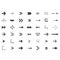 Arrows vector collection with elegant style and black color. 42 arow icons set