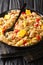 Arroz Chaufa is Peruvian Chinese fried rice consists of rice, red bell peppers, onions, garlic, soy sauce, scrambled eggs and