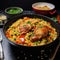 Arroz con Pollo: Popular Chicken and Rice Dish with Vegetables and Spices