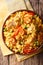 Arroz Valenciana with rabbit, chorizo, vegetables and spices in