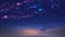 Arry sky at night  sunset  blue universe cosmic space background