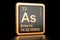 Arsenic As chemical element. 3D rendering