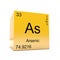 Arsenic chemical element symbol from periodic table