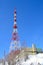 Arsenyev, Russia, January, 28, 2017. The communication object of digital terrestrial television in Arsenyev