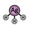 Arsine molecule icon