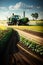The Art of Agriculture: Stunning Rural Landscape Print for Your Home or Office