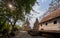 Art on ancient Buddhist architecture, Beautiful view of ancient Wat Jed Yod Temple in Chiang Mai, Thailand