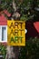 Art Art Art Yellow Sign