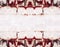 Art Brickwork Frame Grunge Empty Wallpaper. Close-up Symmetrical Banner