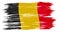 Art brush watercolor painting of Belgian flag