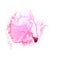 Art Claret, pink watercolor ink paint blob