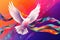 art that combines two universal symbols: the dove of peace and the gay and LGBTI+ pride flag,Generative AI