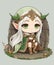 Art cute elvish chibi goddess