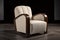 art deco armchair with sleek lines and streamline design