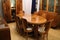 art deco dining table with matching chairs and china cabinet