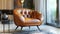 Art Deco Inspired Leather Chair
