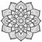 Art Deco-inspired Mandala Flower Coloring Page