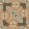 art deco intricate design in grey and orange