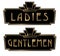 Art Deco Ladies and Gentlemen Restroom Signs