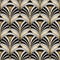 Art Deco Pattern. Vector gold black white background