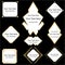 Art Deco set of nine geometric labels