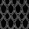 Art Deco Silver Sequin Seamless Pattern. Gatsby Luxury Retro Background