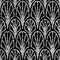 Art Deco Silver Sequin Seamless Pattern. Gatsby Luxury Retro Background